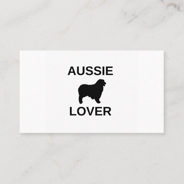 australian shepherd aussie lover business card (Front)