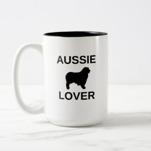 australian shepherd aussie lover Two-Tone coffee mug