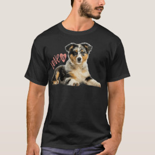 Australian Shepherd  Aussie Mom Dad Love Dog Pet T T-Shirt