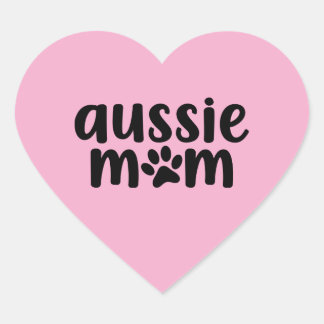 Australian Shepherd Aussie Mom Sticker Pink