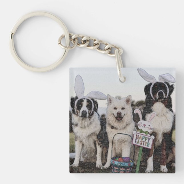 Australian shepherd, Aussie, Shepherd Key Ring (Front)