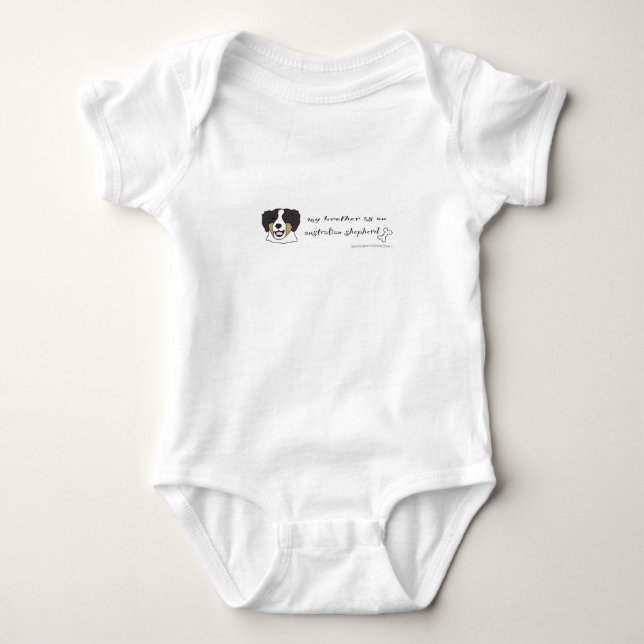 australian shepherd baby bodysuit (Front)