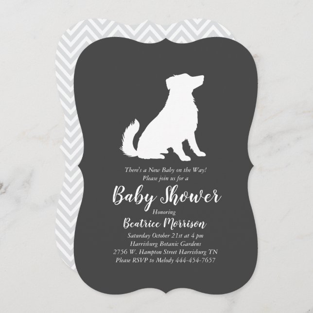 Australian Shepherd Baby Shower Gender Neutral Invitation (Front/Back)