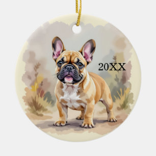 Australian Shepherd Black Tricolor Aussie Dog Ceramic Tree Decoration