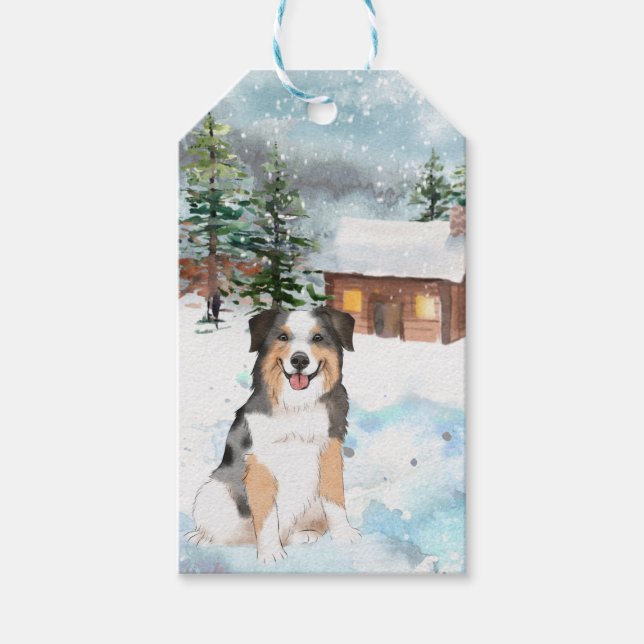 Australian Shepherd (Blue) Gift Tag (Front)