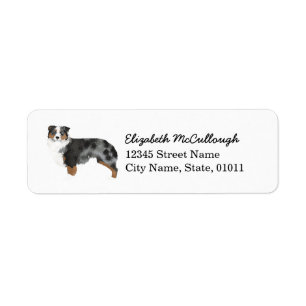 Australian Shepherd Blue Merle Address Label
