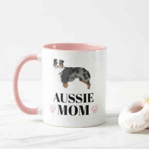 Australian Shepherd blue merle dog mum with photo Mug