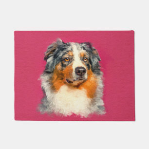 Australian Shepherd - Blue Merle Portrait Doormat