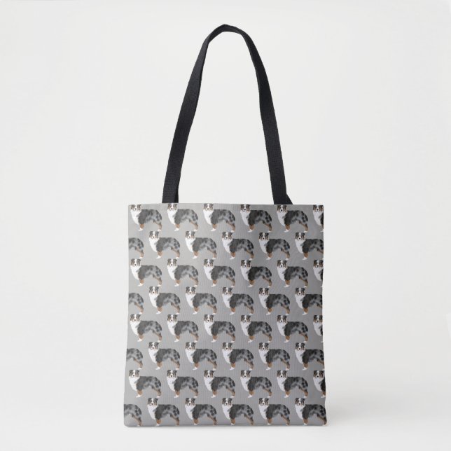 Australian Shepherd Blue Merle Tote Bag (Front)