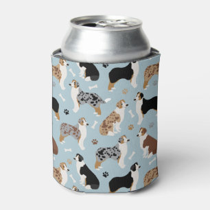 Australian Shepherd Bones and Paws Can Cooler