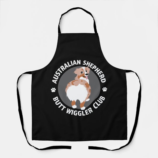 Australian Shepherd Butt Wigglers Club - Red Merle Apron (Front)
