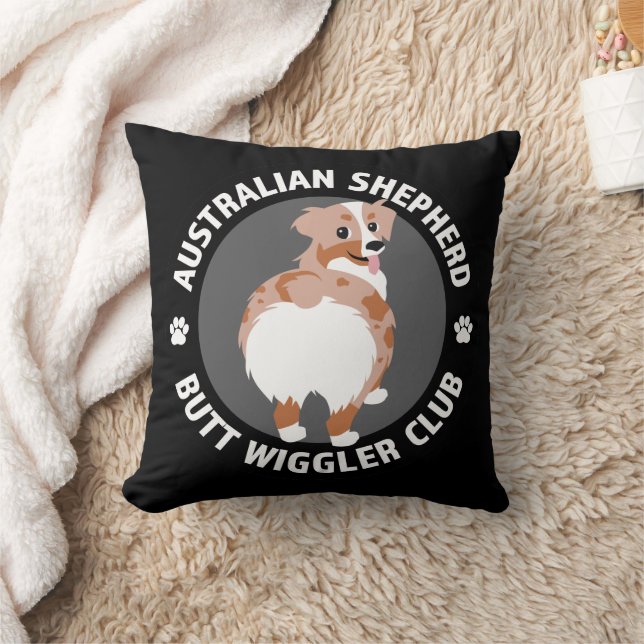 Australian Shepherd Butt Wigglers Club - Red Merle Cushion (Blanket)