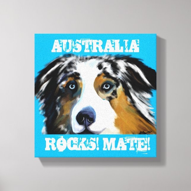 AUSTRALIAN SHEPHERD  CANVAS PRINT (Front)