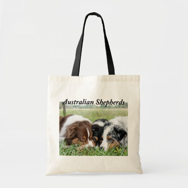 Australian Shepherd Canvas Tote Bag (Front)