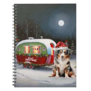 Australian Shepherd Caravan Christmas Adventure Notebook