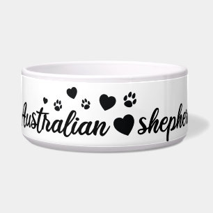 Australian Shepherd Ceramic Pet Bowl