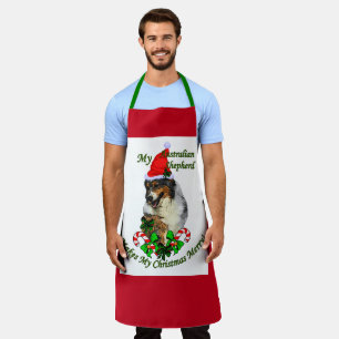 Australian Shepherd Christmas Apron