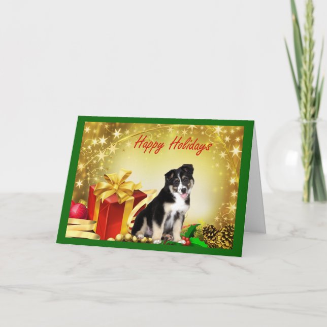 Australian Shepherd Christmas Card Gifts (Front)