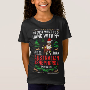 Australian Shepherd Christmas Dog Puppies Xmas T-Shirt