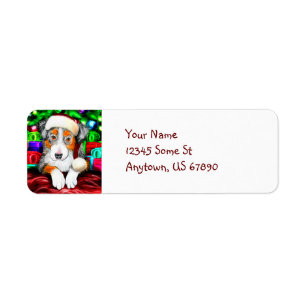 Australian Shepherd Christmas Labels