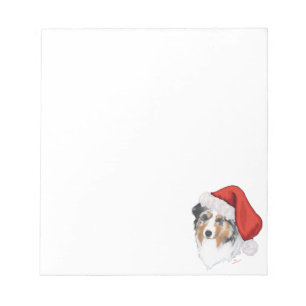 Australian Shepherd Christmas Notepad