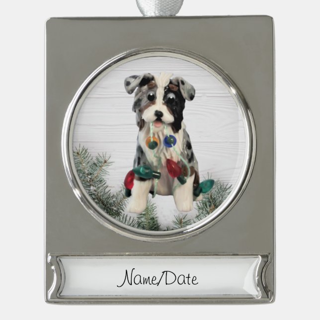 Australian Shepherd Christmas Ornament (Front)