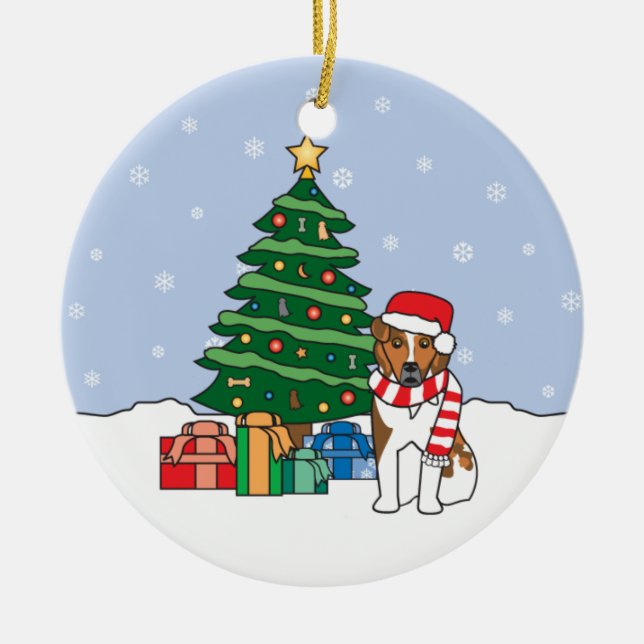 Australian Shepherd Christmas Ornament (Front)