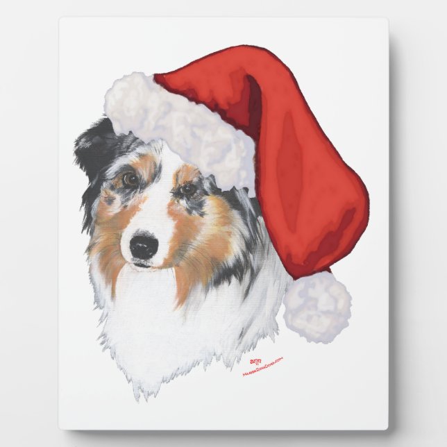 Australian Shepherd Christmas Plaque (Front)