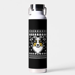 Australian Shepherd Christmas Shirt Water Bottle