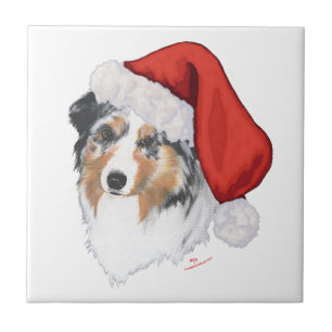 Australian Shepherd Christmas Tile