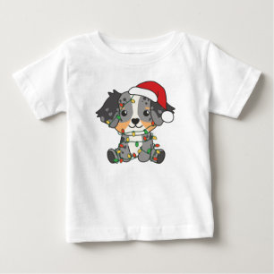 Australian Shepherd Christmas Winter Animals Baby T-Shirt