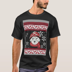 Australian Shepherd Christmas  with Santa Hat T-Shirt