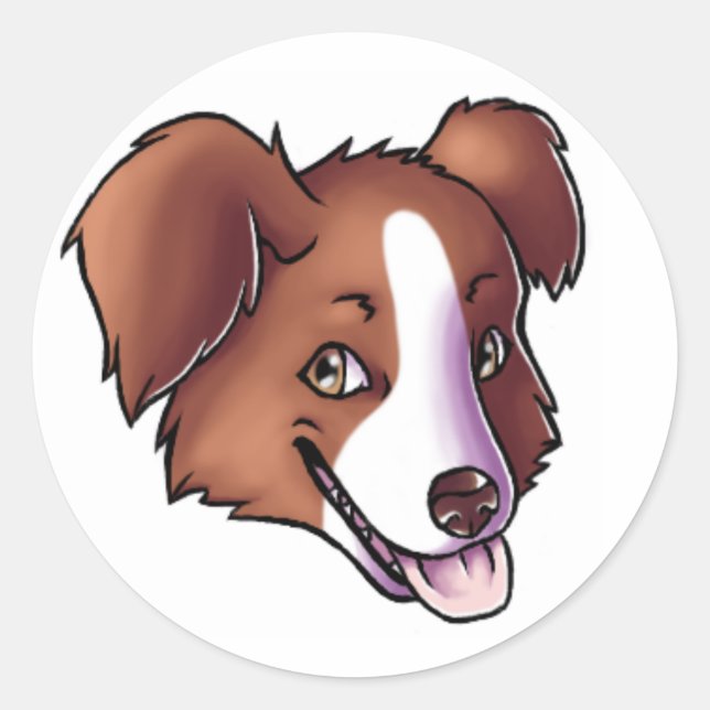 Australian Shepherd Classic Round Sticker (Front)