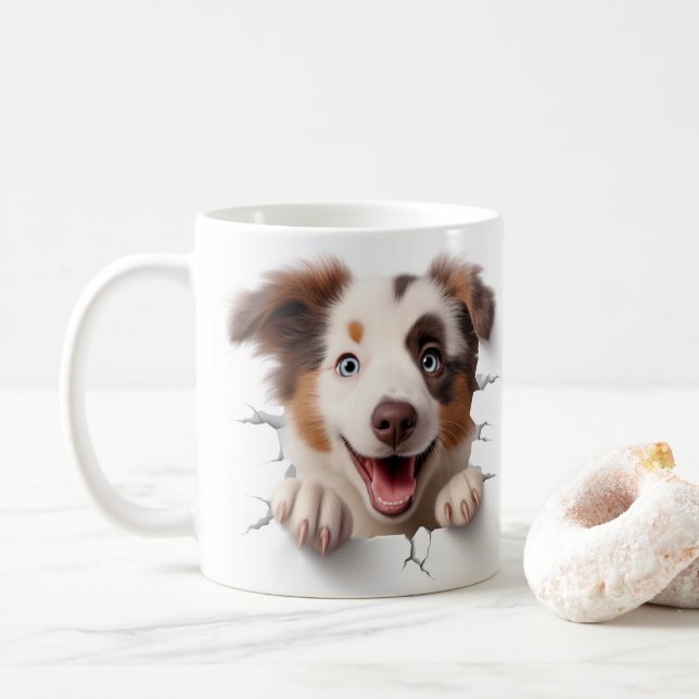 Australian Shepherd  Coffee Mug (With Donut)