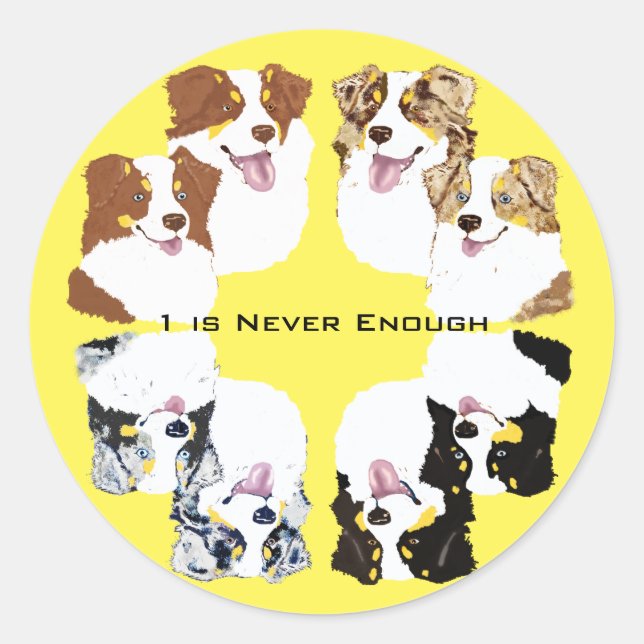 Australian Shepherd Collage Sticker (Front)