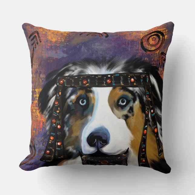 AUSTRALIAN SHEPHERD  CUSHION (Front)