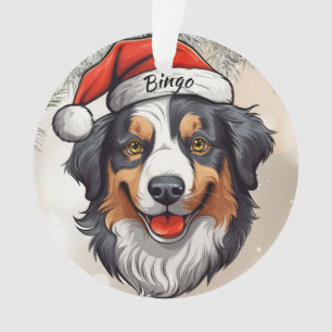 Australian Shepherd Custom Christmas Ornament
