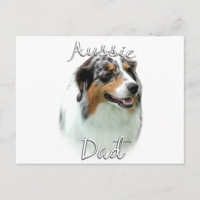Australian Shepherd Dad 2 Postcard (Front)