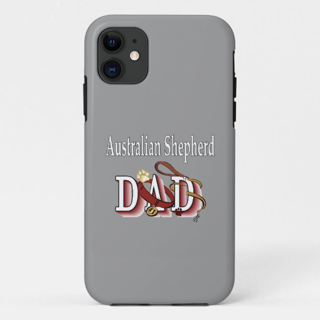 Australian Shepherd Dad Case-Mate iPhone Case (Back)