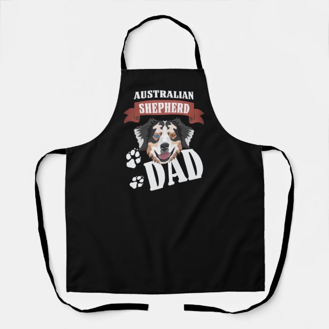 Australian Shepherd Dad, Dog Dad Apron (Front)