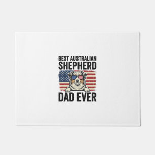 Australian Shepherd Dad Patriotic Vintage Doormat