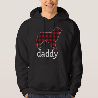 Australian Shepherd Daddy Christmas Red Plaid Auss Hoodie