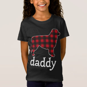 Australian Shepherd Daddy Christmas Red Plaid Auss T-Shirt