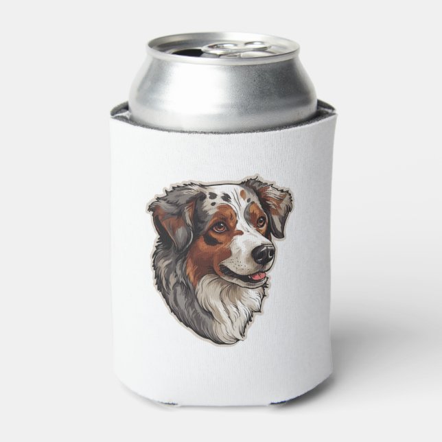 Australian shepherd Dog  1 Can Cooler (Can Front)
