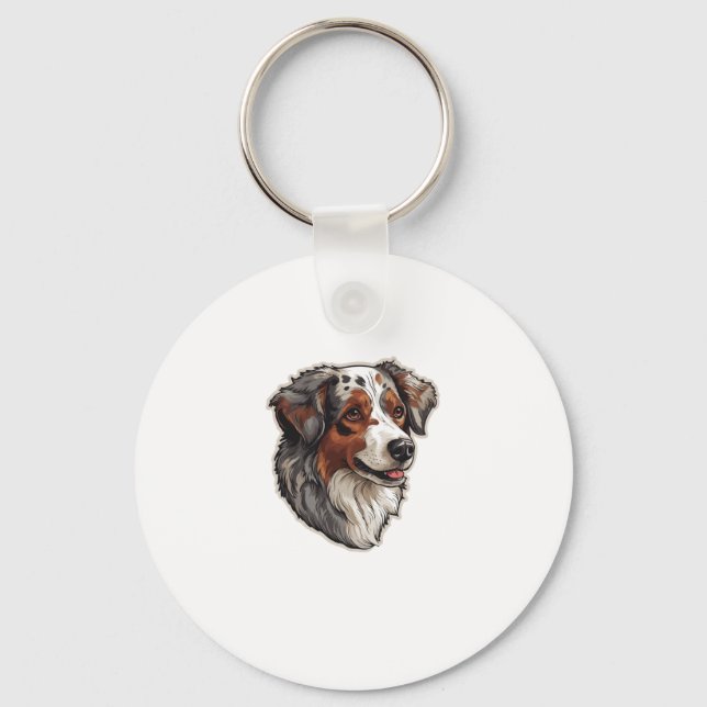 Australian shepherd Dog  1 Key Ring (Front)