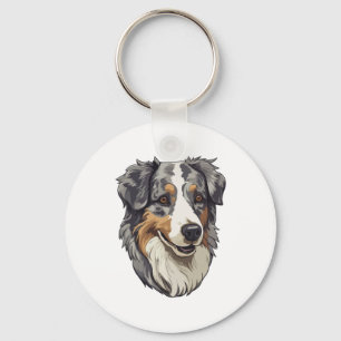 Australian shepherd Dog 3 Key Ring