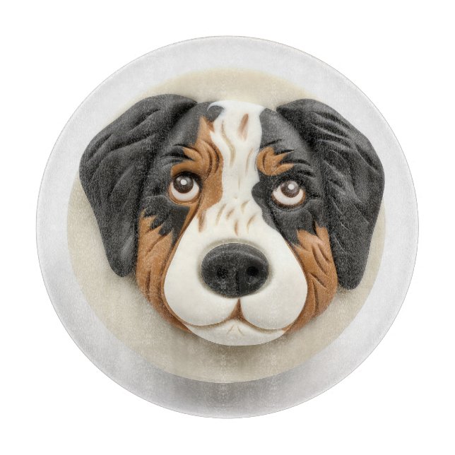 Australian Shepherd Dog 3D Inspired Cutting Board (Front)