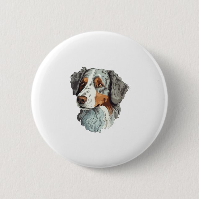 Australian shepherd Dog   6 Cm Round Badge (Front)