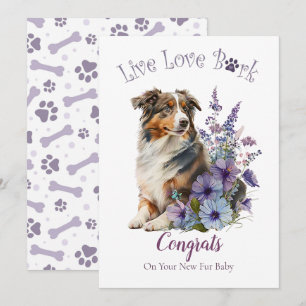 Australian Shepherd Dog Adoption, Gotcha Day Card