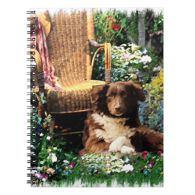 Australian Shepherd Dog Art Notebook (Front)